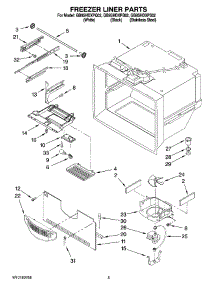 03 - Freezer Liner Parts parts for Whirlpool Refrigerator GB9SHDXPB02 from AppliancePartsPros.com