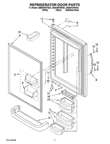 04 - Refrigerator Door Parts parts for Whirlpool Refrigerator GB9SHDXPB02 from AppliancePartsPros.com