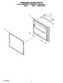 05 - Freezer Door Parts parts for Whirlpool Refrigerator GB9SHDXPB02 from AppliancePartsPros.com