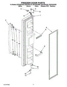 07 - Freezer Door Parts parts for Whirlpool Refrigerator ED2FHEXVT00 from AppliancePartsPros.com