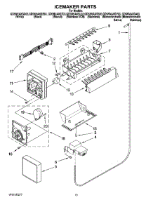 12 - Icemaker Parts, Optional Parts (Not Included) parts for Whirlpool Refrigerator GD5NVAXSY03 from AppliancePartsPros.com