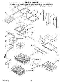 07 - Shelf Parts parts for Whirlpool Refrigerator GB2SHTXTT01 from AppliancePartsPros.com