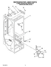 02 - Refrigerator Liner Parts parts for Whirlpool Refrigerator 8ED2FHKXVA00 from AppliancePartsPros.com