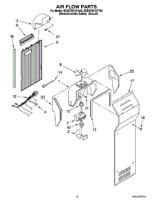 05 - Air Flow Parts parts for Whirlpool Refrigerator 8ED2FHKXVA00 from AppliancePartsPros.com