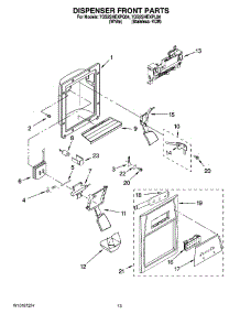 08 - Dispenser Front Parts parts for Whirlpool Refrigerator 7GS2SHEXPQ04 from AppliancePartsPros.com