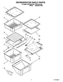 03 - Refrigerator Shelf Parts parts for Whirlpool Refrigerator GD5YHAXTQ02 from AppliancePartsPros.com