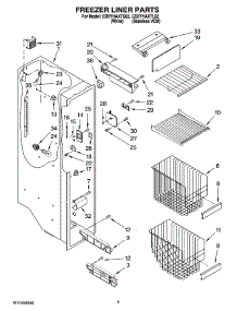 04 - Freezer Liner Parts parts for Whirlpool Refrigerator GD5YHAXTQ02 from AppliancePartsPros.com
