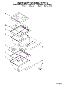 03 - Refrigerator Shelf Parts parts for Whirlpool Refrigerator ED2GHEXNL07 from AppliancePartsPros.com