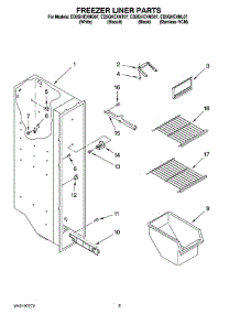 04 - Freezer Liner Parts parts for Whirlpool Refrigerator ED2GHEXNT07 from AppliancePartsPros.com