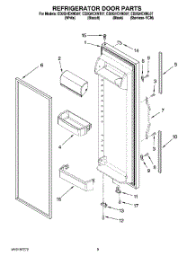 06 - Refrigerator Door Parts parts for Whirlpool Refrigerator ED2GHEXNT07 from AppliancePartsPros.com