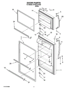 02 - Door Parts parts for Whirlpool Refrigerator ET4WVLXVQ00 from AppliancePartsPros.com