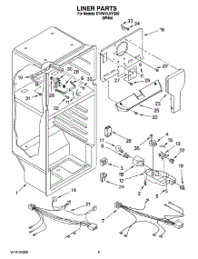 03 - Liner Parts parts for Whirlpool Refrigerator ET4WVLXVQ00 from AppliancePartsPros.com