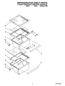 03 - Refrigerator Shelf Parts parts for Whirlpool Refrigerator ED5NHGXVL00 from AppliancePartsPros.com