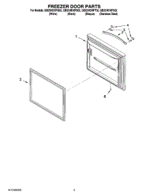03 - Freezer Door Parts parts for Whirlpool Refrigerator GB2SHDXPS02 from AppliancePartsPros.com