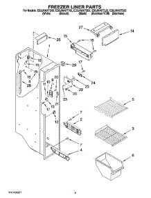 04 - Freezer Liner Parts parts for Whirlpool Refrigerator ED2JHAXTL02 from AppliancePartsPros.com