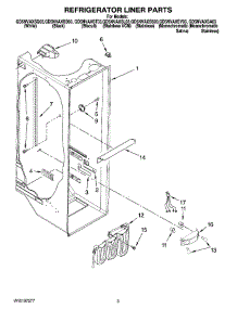 02 - Refrigerator Liner Parts parts for Whirlpool Refrigerator GD5NVAXSA03 from AppliancePartsPros.com