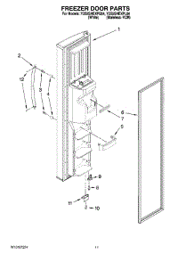 07 - Freezer Door Parts parts for Whirlpool Refrigerator 7GS2SHEXPL04 from AppliancePartsPros.com