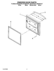 03 - Freezer Door Parts parts for Whirlpool Refrigerator GB2SHDXTB01 from AppliancePartsPros.com