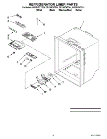 04 - Refrigerator Liner Parts parts for Whirlpool Refrigerator GB2SHDXTL01 from AppliancePartsPros.com