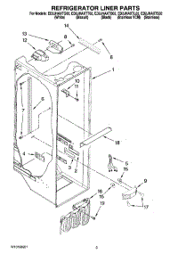 02 - Refrigerator Liner Parts parts for Whirlpool Refrigerator ED2JHAXTT02 from AppliancePartsPros.com