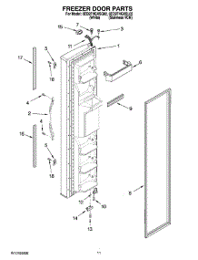 08 - Freezer Door Parts parts for Whirlpool Refrigerator 6ED2FHGXSL02 from AppliancePartsPros.com