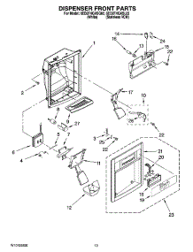 09 - Dispenser Front Parts parts for Whirlpool Refrigerator 6ED2FHGXSL02 from AppliancePartsPros.com