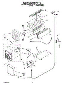 11 - Icemaker Parts parts for Whirlpool Refrigerator 6ED2FHGXSL02 from AppliancePartsPros.com