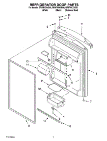 04 - Refrigerator Door Parts parts for Whirlpool Refrigerator GR9FHKXVQ00 from AppliancePartsPros.com