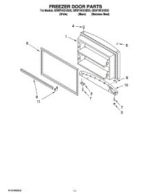 06 - Freezer Door Parts, Optional Parts parts for Whirlpool Refrigerator GR9FHKXVB00 from AppliancePartsPros.com