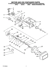 05 - Motor And Ice Container Parts parts for Whirlpool Refrigerator ED5FHEXSQ03 from AppliancePartsPros.com