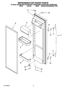 06 - Refrigerator Door Parts parts for Whirlpool Refrigerator ED5FHEXSQ03 from AppliancePartsPros.com