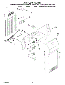 10 - Air Flow Parts parts for Whirlpool Refrigerator ED2FHEXTL03 from AppliancePartsPros.com