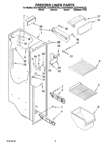04 - Freezer Liner Parts parts for Whirlpool Refrigerator ED2FHAXSQ05 from AppliancePartsPros.com