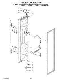 07 - Freezer Door Parts parts for Whirlpool Refrigerator ED2FHAXSL05 from AppliancePartsPros.com
