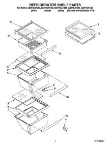 03 - Refrigerator Shelf Parts parts for Whirlpool Refrigerator ED2FHEXTQ03 from AppliancePartsPros.com
