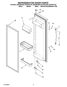 06 - Refrigerator Door Parts parts for Whirlpool Refrigerator ED2FHEXTQ03 from AppliancePartsPros.com