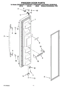 07 - Freezer Door Parts parts for Whirlpool Refrigerator ED5FHEXSB03 from AppliancePartsPros.com