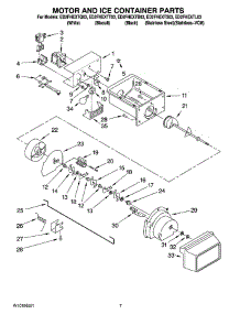 05 - Motor And Ice Container Parts parts for Whirlpool Refrigerator ED2FHEXTT03 from AppliancePartsPros.com