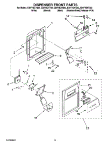 08 - Dispenser Front Parts parts for Whirlpool Refrigerator ED2FHEXTT03 from AppliancePartsPros.com
