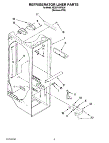 02 - Refrigerator Liner Parts parts for Whirlpool Refrigerator 6ED2FHKXRL06 from AppliancePartsPros.com