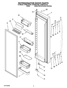 06 - Refrigerator Door Parts parts for Whirlpool Refrigerator GF6NFEXTQ01 from AppliancePartsPros.com