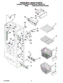 04 - Freezer Liner Parts parts for Whirlpool Refrigerator GF6NFEXTY01 from AppliancePartsPros.com