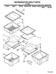 03 - Refrigerator Shelf Parts parts for Whirlpool Refrigerator GD5NVAXSB02 from AppliancePartsPros.com