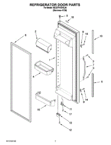 05 - Refrigerator Door Parts parts for Whirlpool Refrigerator 6ED2FHKXRL06 from AppliancePartsPros.com