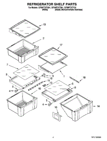 03 - Refrigerator Shelf Parts parts for Whirlpool Refrigerator GF6NFEXTB01 from AppliancePartsPros.com