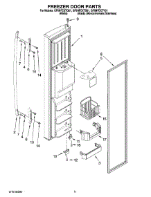 07 - Freezer Door Parts parts for Whirlpool Refrigerator GF6NFEXTB01 from AppliancePartsPros.com