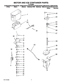 05 - Motor And Ice Container Parts parts for Whirlpool Refrigerator GD5NVAXSL02 from AppliancePartsPros.com