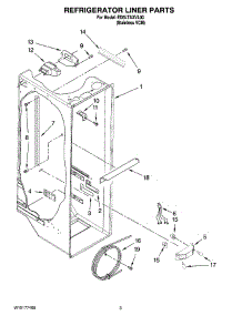 02 - Refrigerator Liner Parts parts for Whirlpool Refrigerator ED5LTAXVL00 from AppliancePartsPros.com