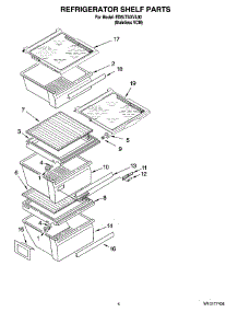 03 - Refrigerator Shelf Parts parts for Whirlpool Refrigerator ED5LTAXVL00 from AppliancePartsPros.com