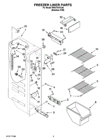 04 - Freezer Liner Parts parts for Whirlpool Refrigerator ED5LTAXVL00 from AppliancePartsPros.com